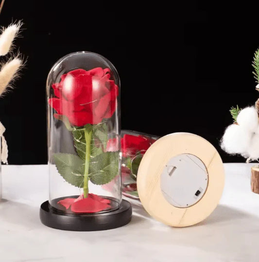 Rose LED Crystal Lamp – Romantic Touch Lamp for Bedroom, Home Decor & Gifts