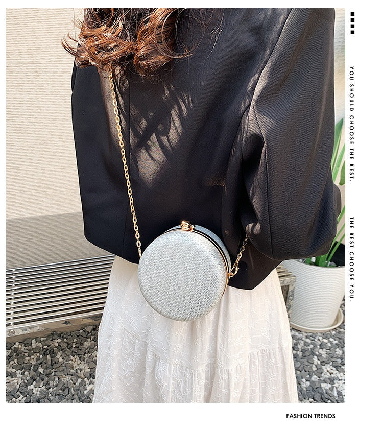 Women's Fashion Rhinestone-encrusted Chain Shoulder Messenger Bag