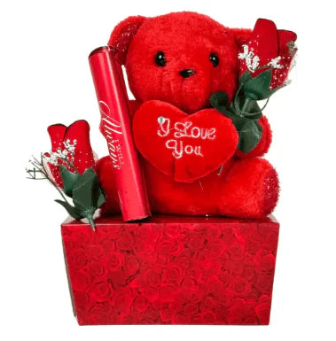 Valentine Teddy & Flower