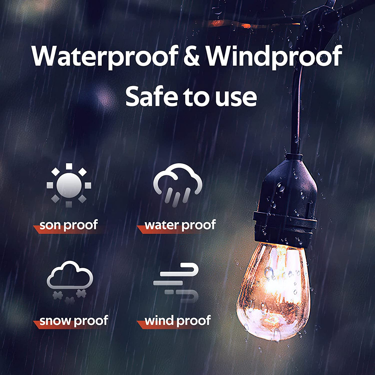 Waterproof LED Garden String Light