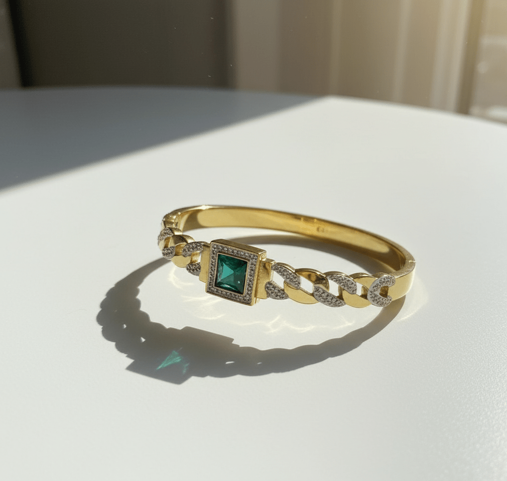 Emerald Crown Luxury Bangle