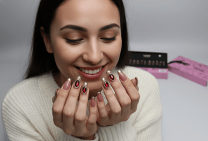 Febble - Burgundy Luxe Gem Nails (Original)