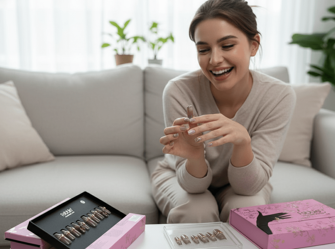 Febble - Burgundy Luxe Gem Nails (Original)