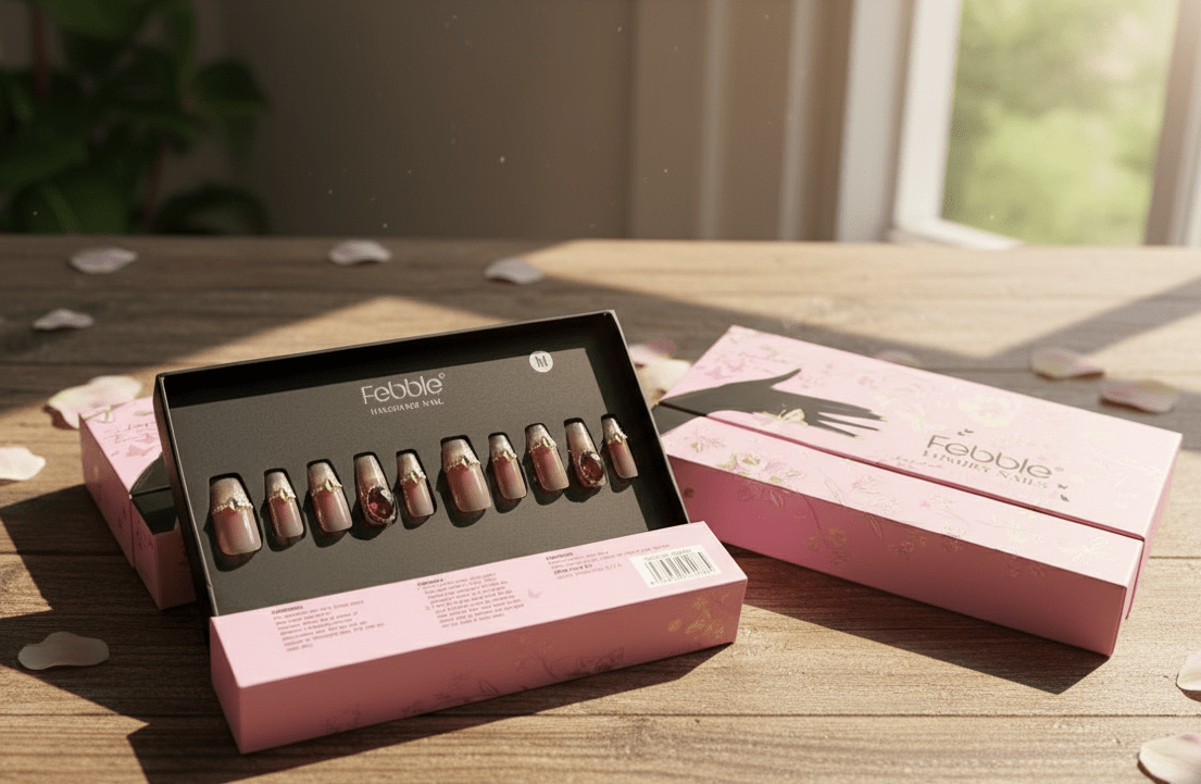 Febble - Burgundy Luxe Gem Nails (Original)