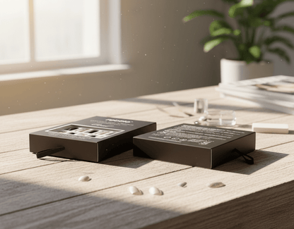 Febble - Elegant Black Nude Oval Nails (Original)