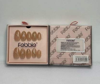 Febble - Nude Marble Swirl Press-On Nails (Original)