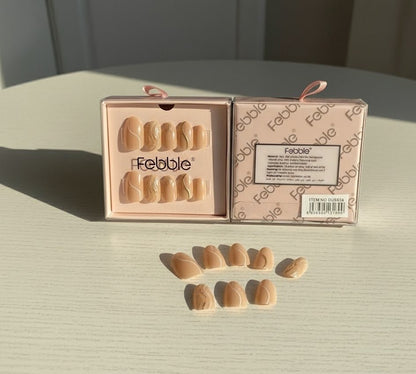 Febble - Nude Marble Swirl Press-On Nails (Original)
