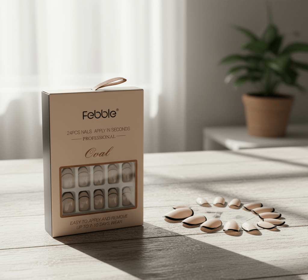 Febble - Oval Classic French Line Press-On Nails (Original)