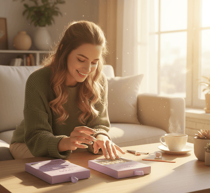 Febble - Oval Soft Nude Sparkle Press-On Nails (Original)