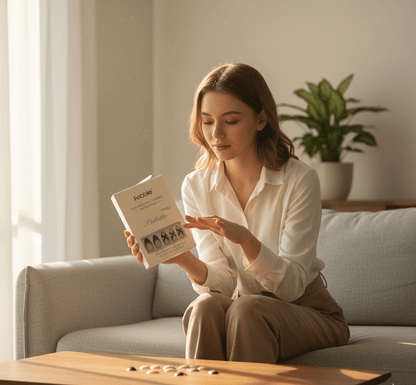 Febble - Stiletto Nude Black Cross Press-On Nails (Original)