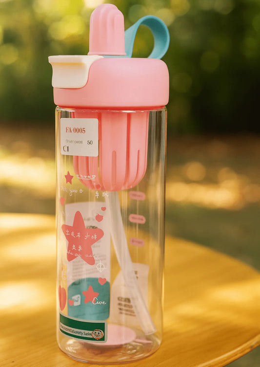 Premium Water Bottle with Straw – Leak-Proof & Portable