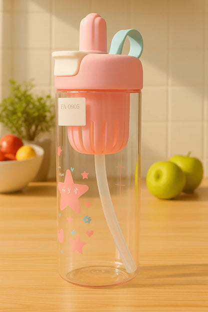 Premium Water Bottle with Straw – Leak-Proof & Portable
